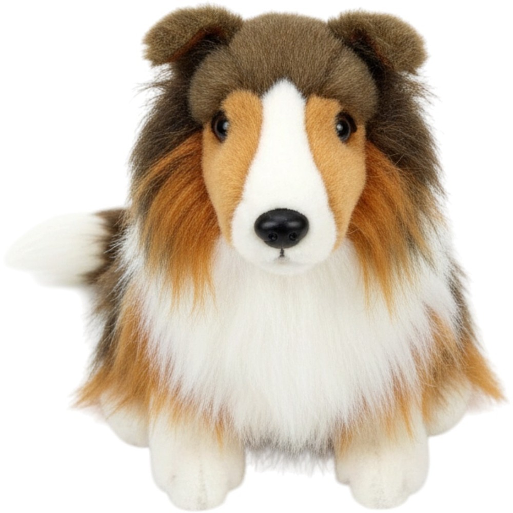 Creative Arts Hawaii Collie Plush 10in Tricolor Realistic